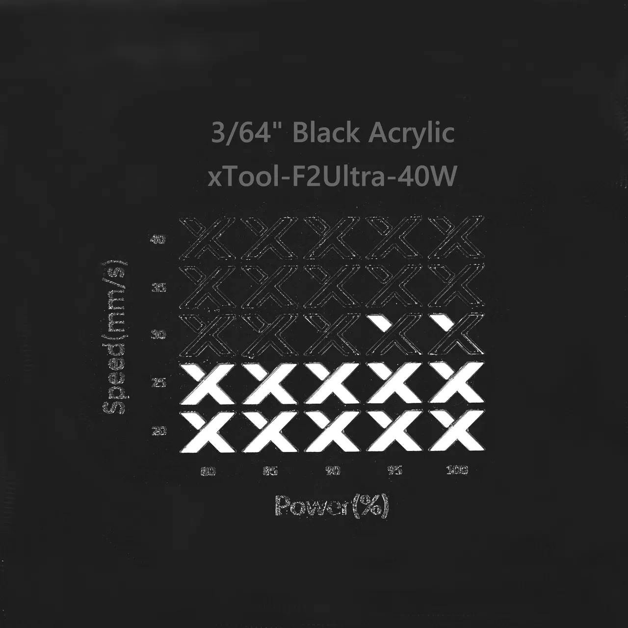 3/64"(1mm) Black Acrylic test grid