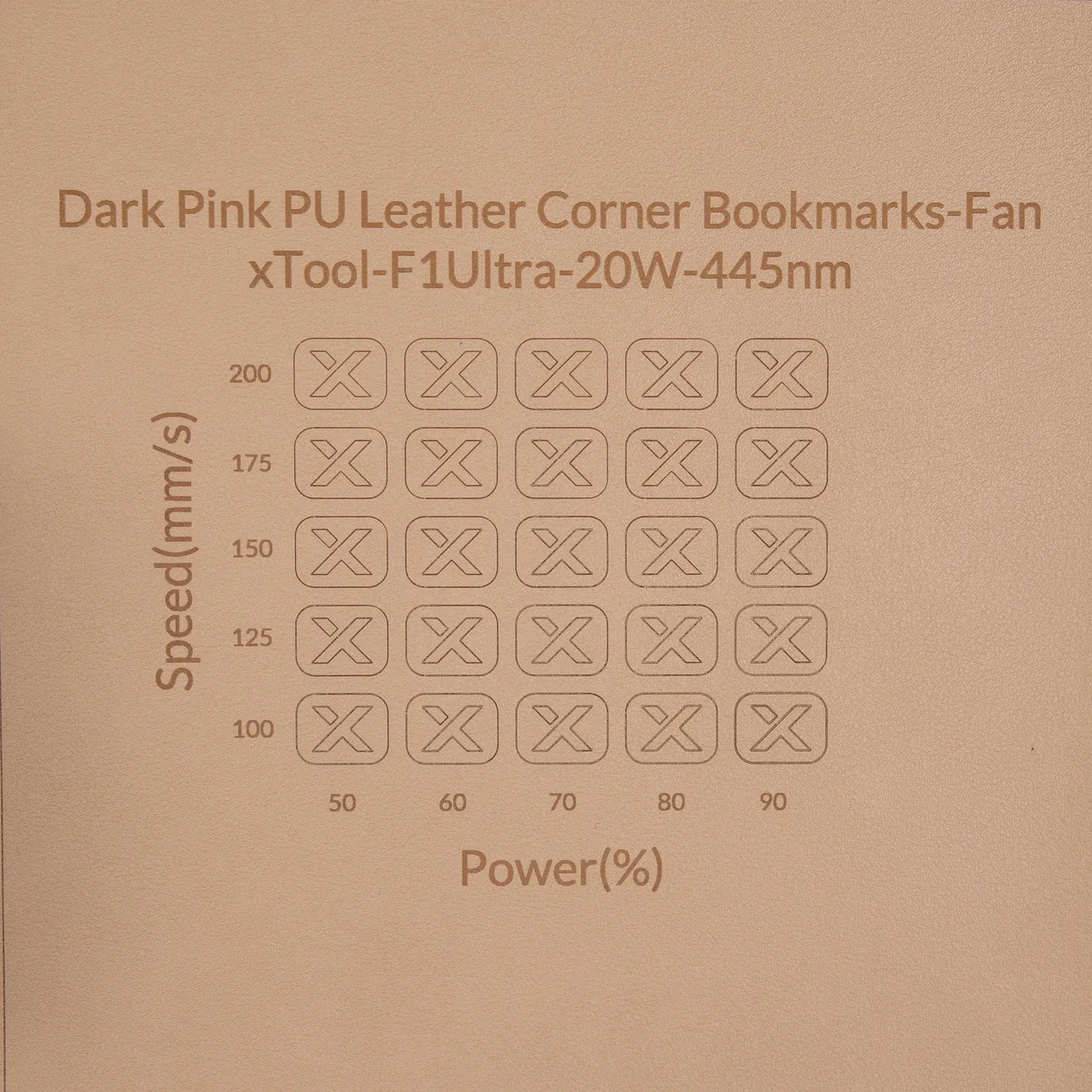 PU Leather Corner Bookmarks_Fan Dark Pink