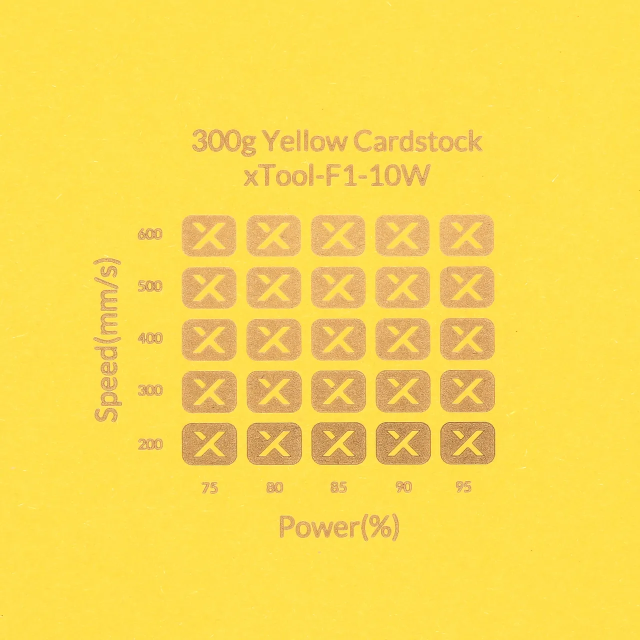 Yellow Cardstock-9oz(300g) test grid