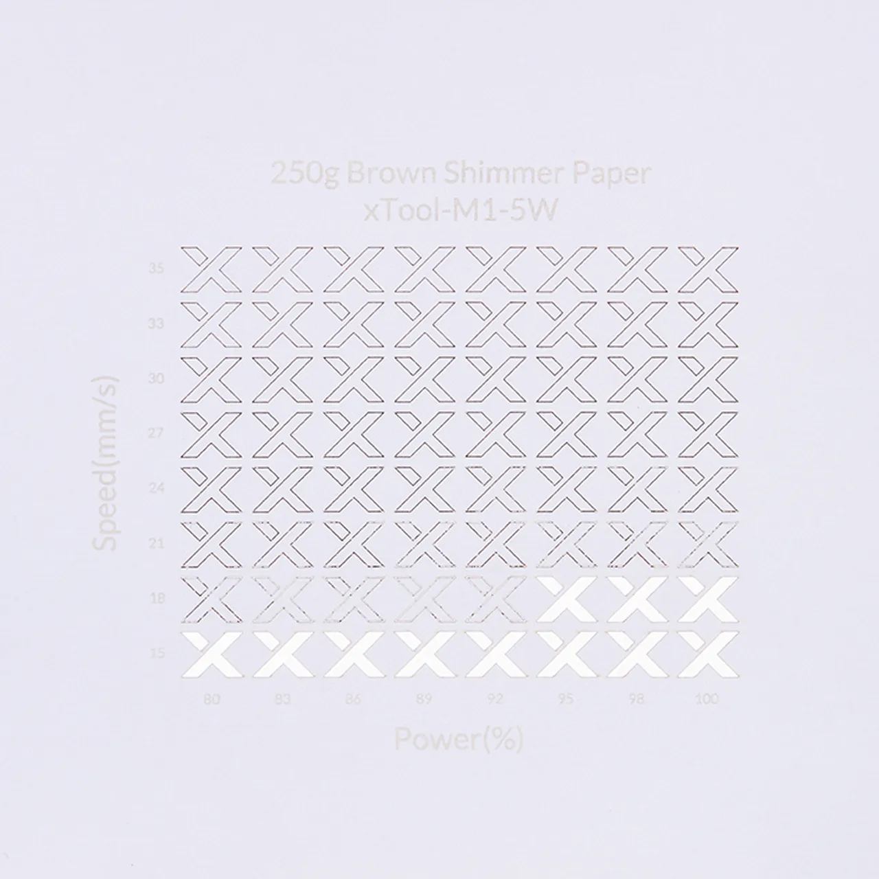 White Shimmer Cardstock-7oz(250g) test grid