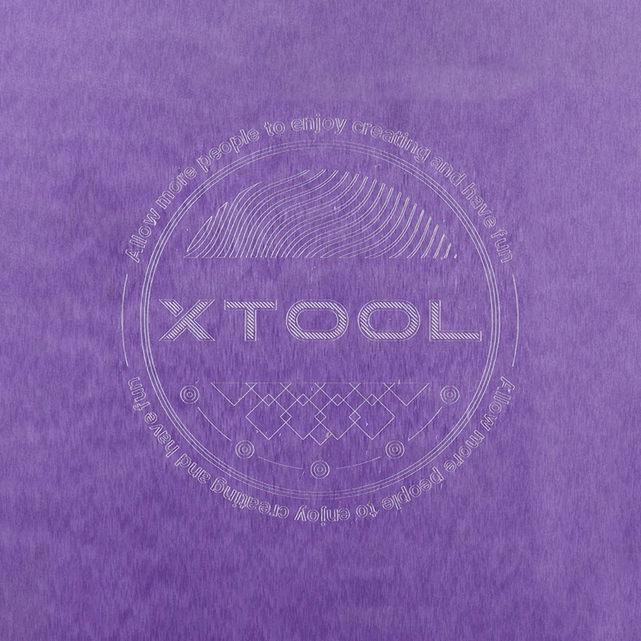 Purple Anodized Aluminum Bone Dog Tag test grid