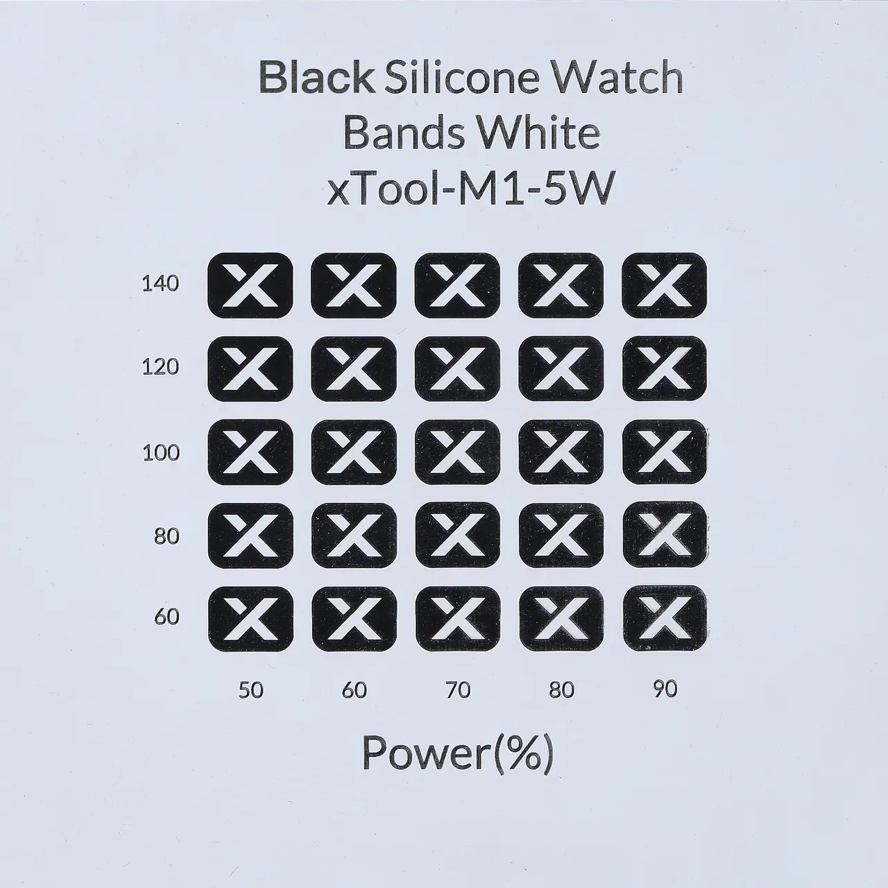 White to Black Silicone test grid