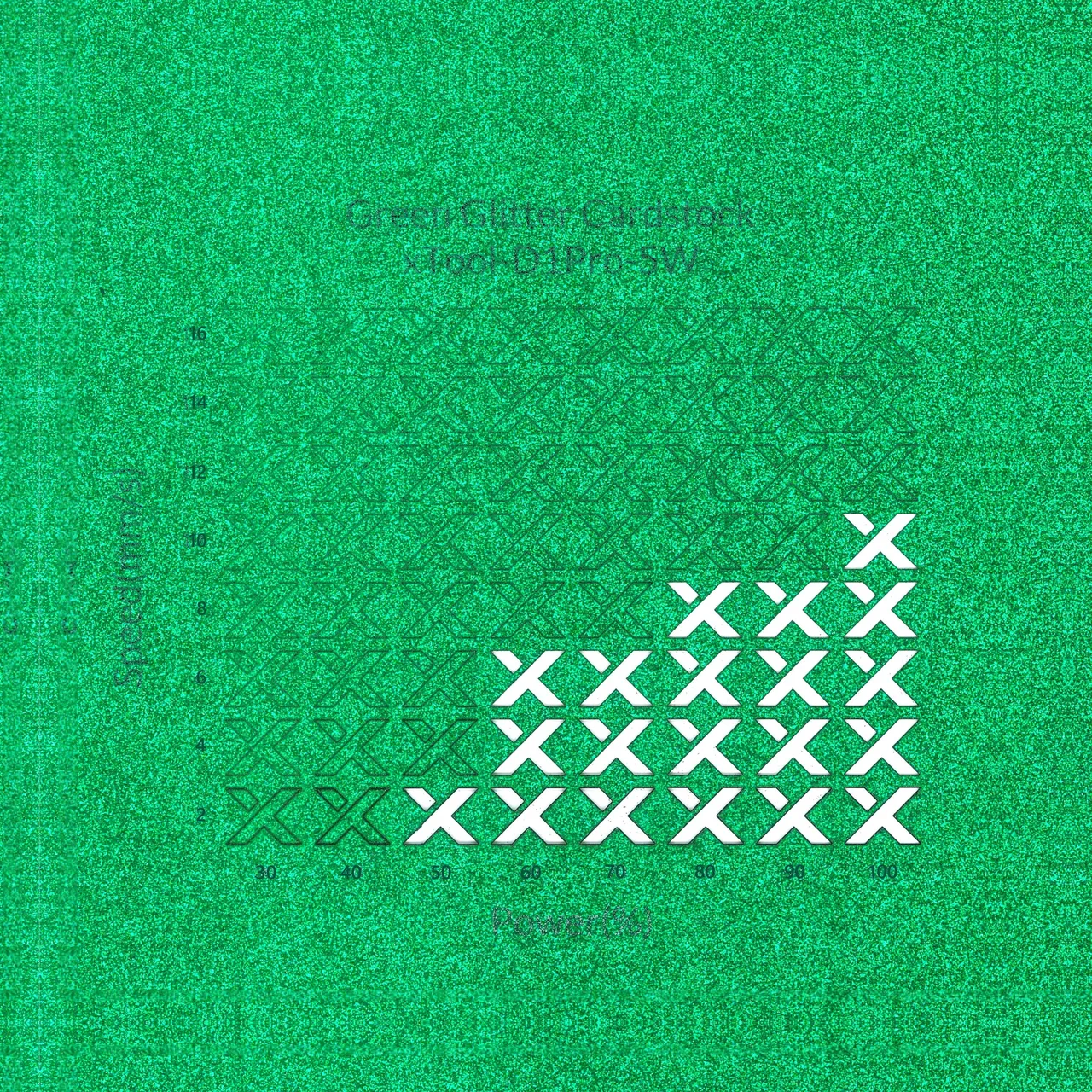 Green Glitter Cardstock-7oz(250g) test grid