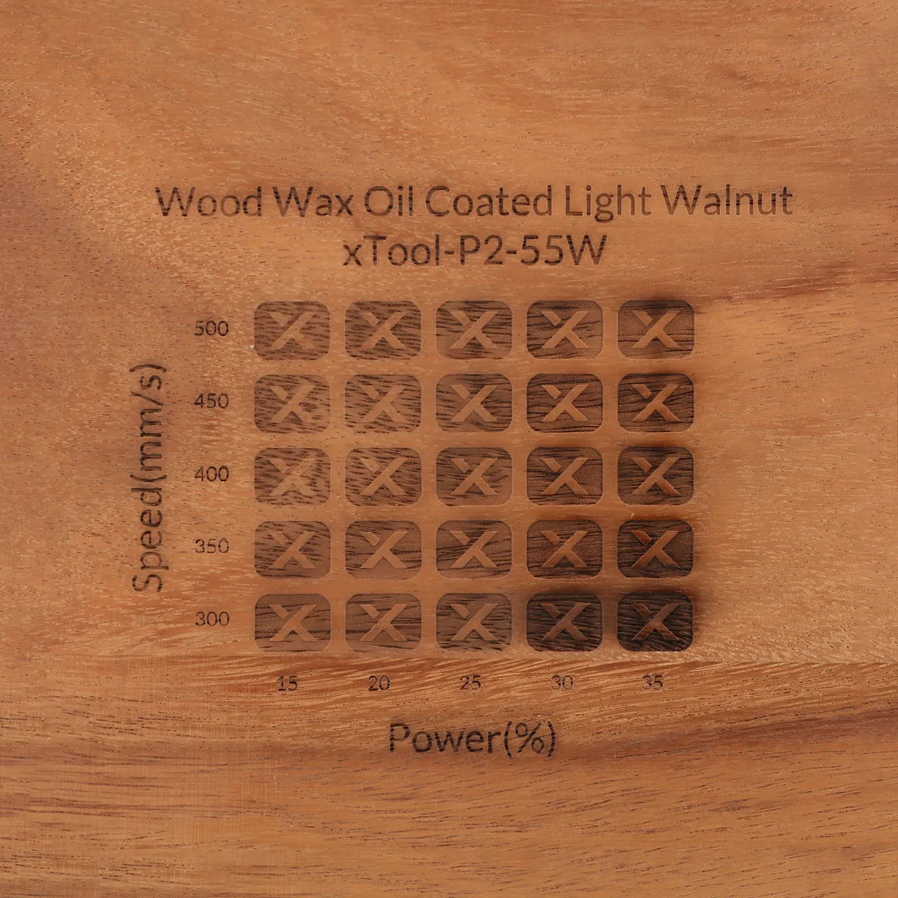 Wood Wax Oil Coated Light Walnut test grid