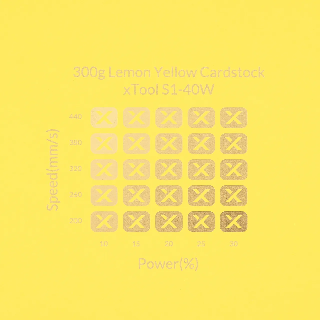 Lemon Yellow Cardstock-9oz(300g) test grid