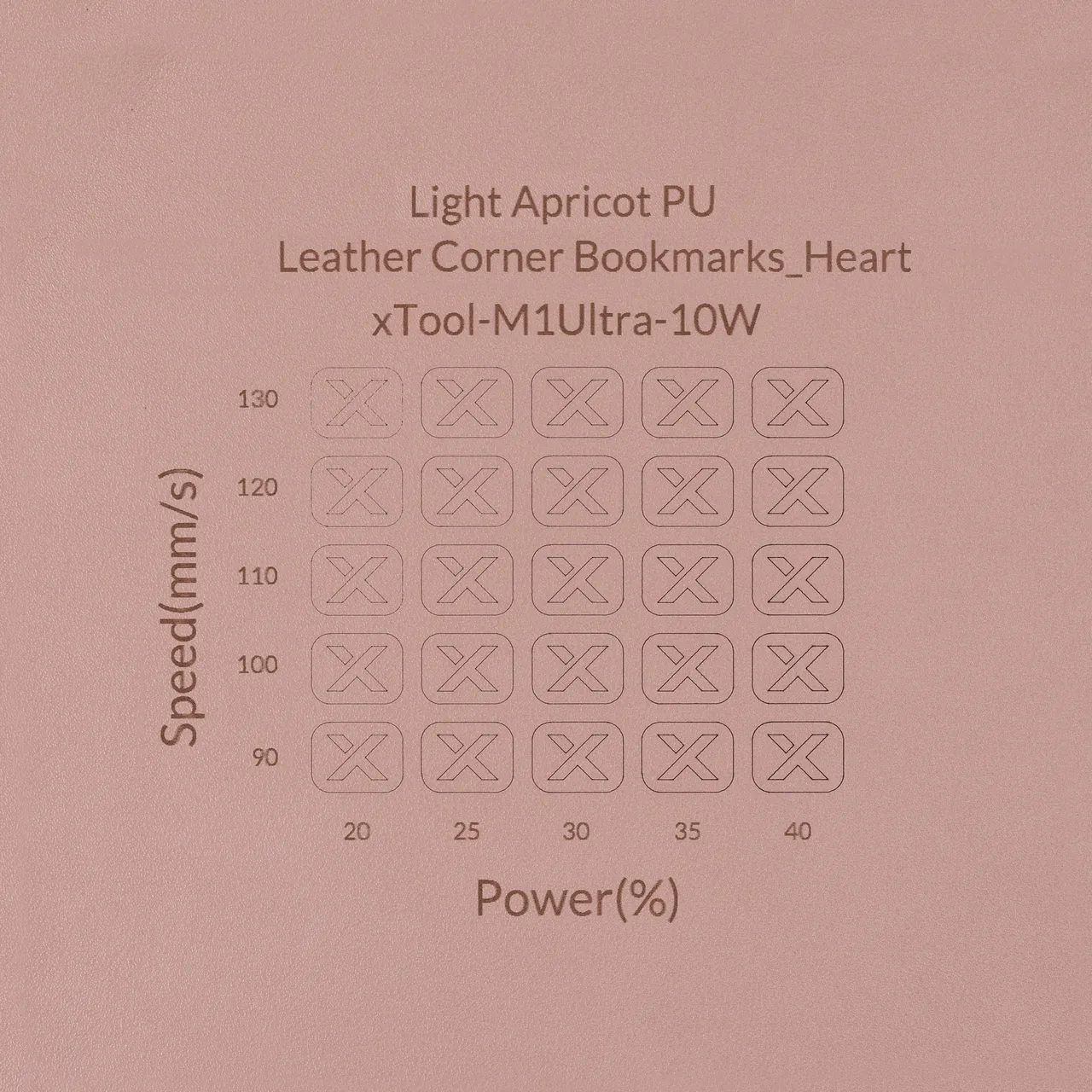 PU Leather Corner Bookmarks_Heart Pale Apricot test grid