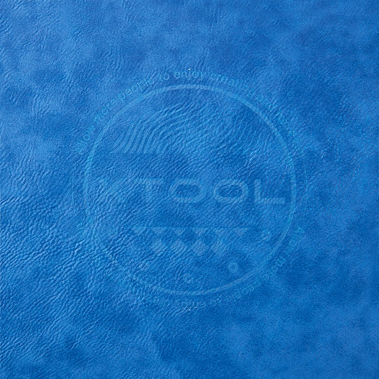 Blue to Silver Laserable PU Leather test grid