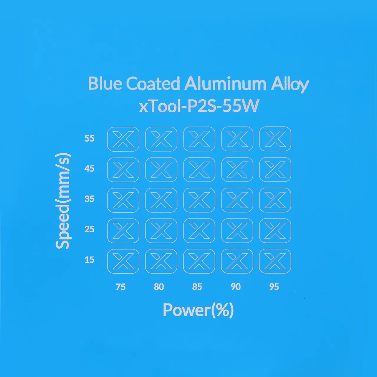 Blue Metal Business Card test grid