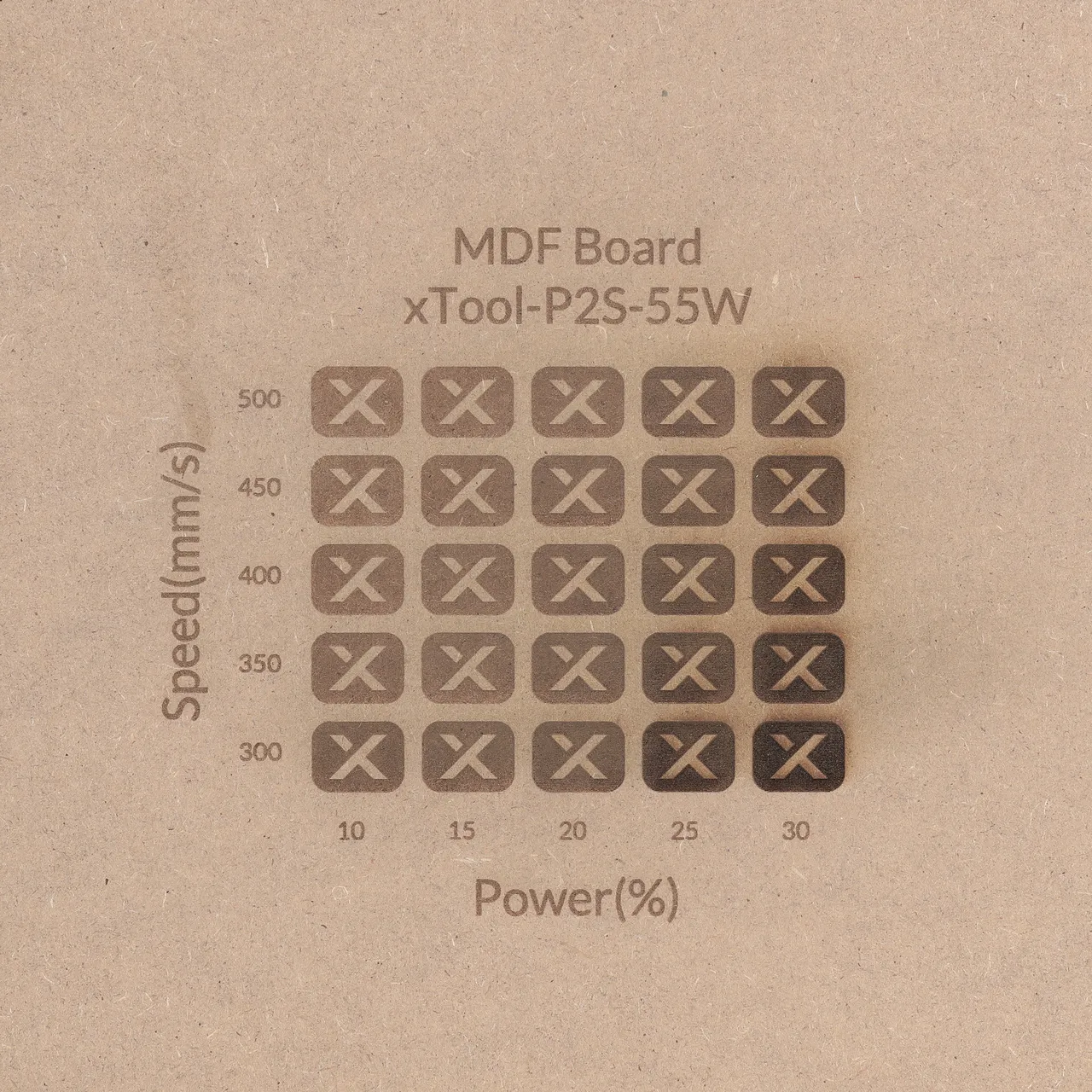 1/4"(6mm) MDF test grid