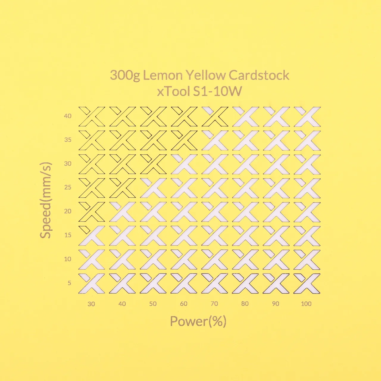 Lemon Yellow Cardstock-9oz(300g) test grid