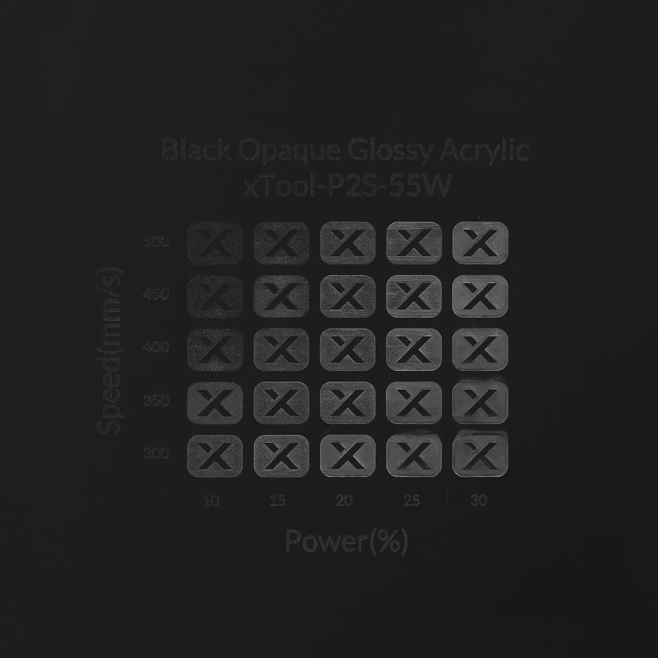 3/64"(1mm) Black Acrylic test grid