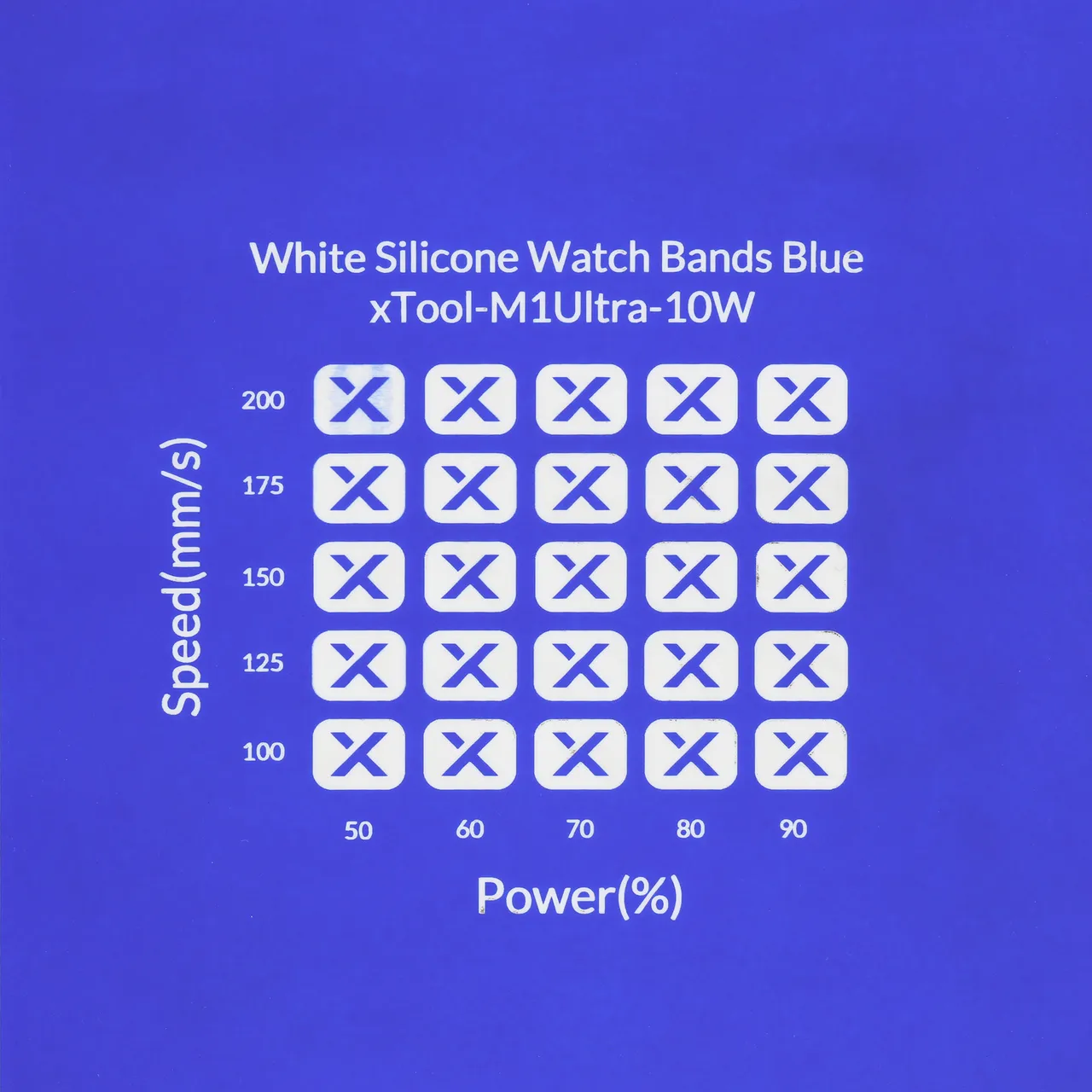 Blue to White Silicone test grid