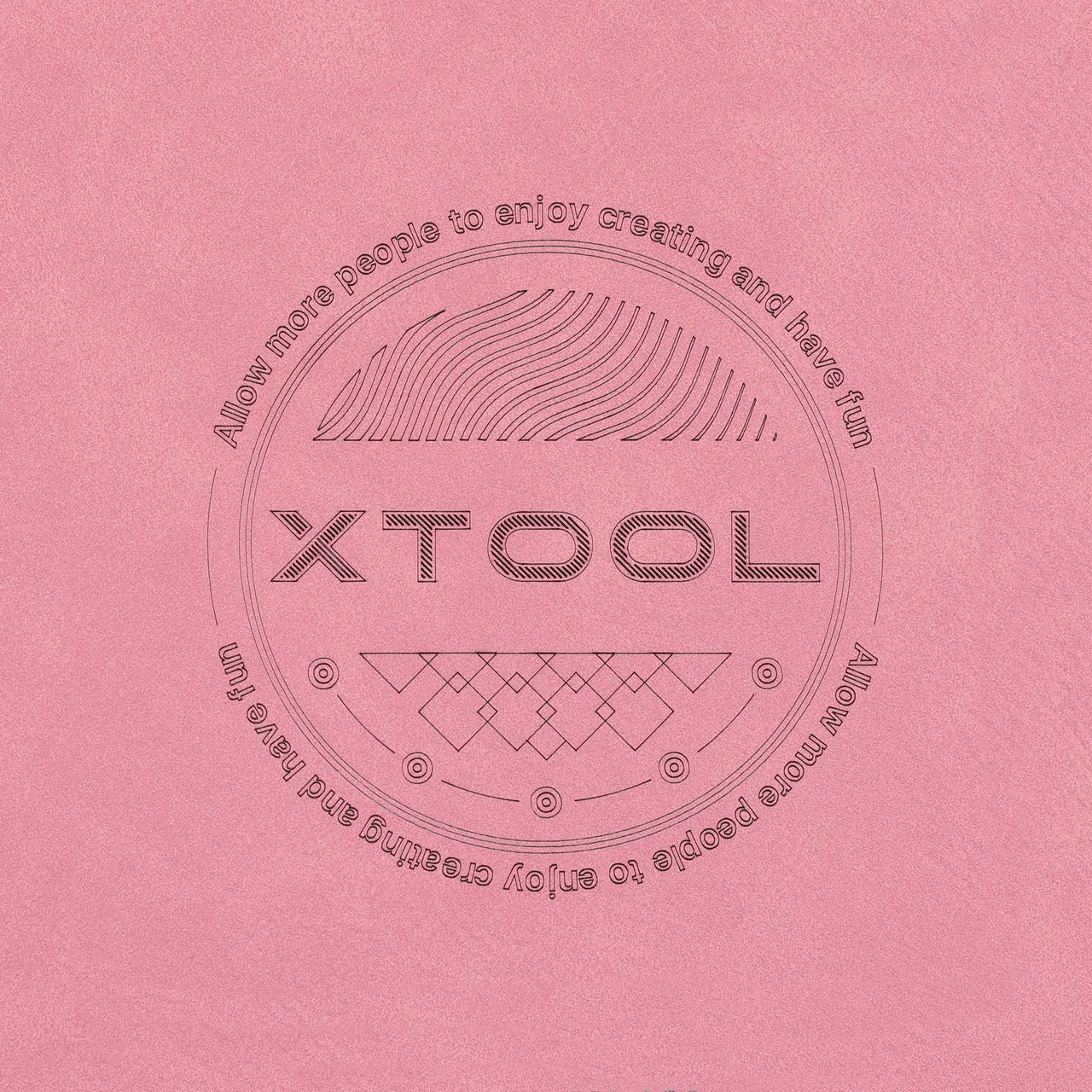 Pink to Black Laserable PU Leather test grid
