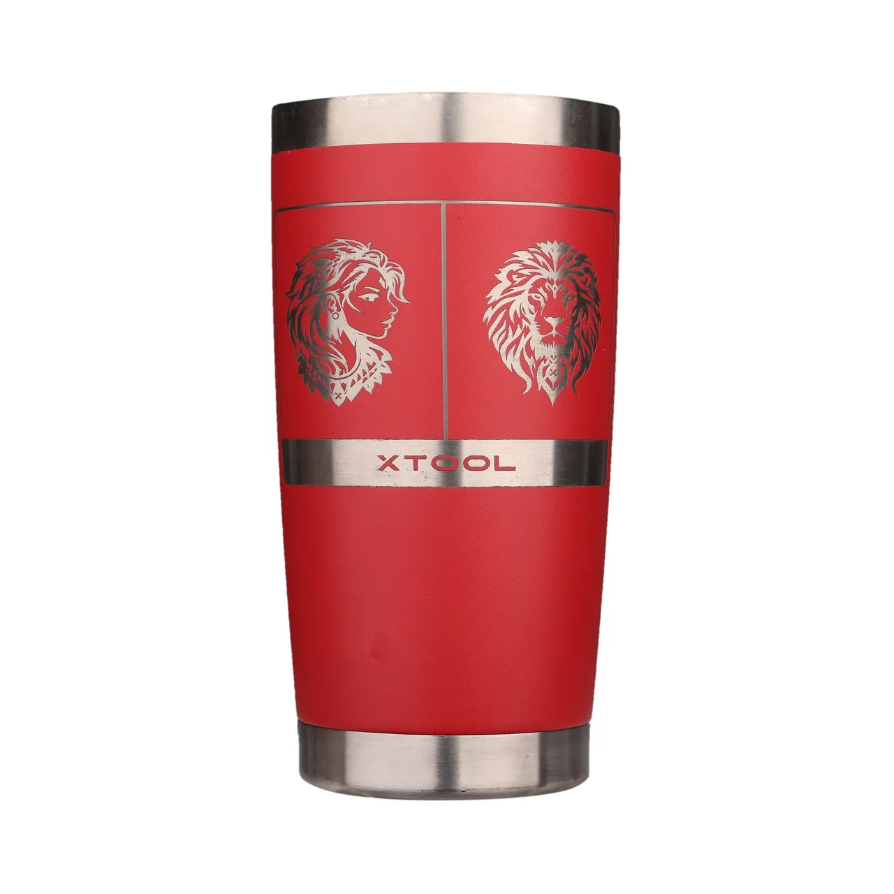 20oz(600ml) Harvest Red Tumbler kit with Handle test grid