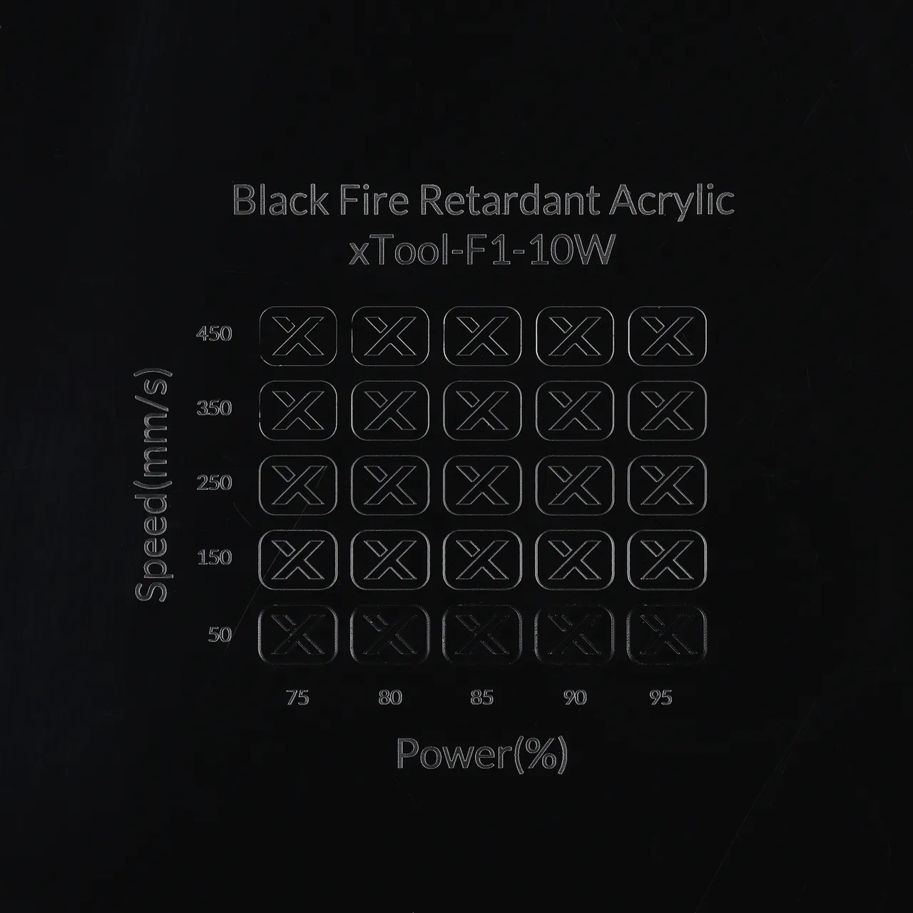 1/8"(3mm) Black Fire Retardant Acrylic test grid