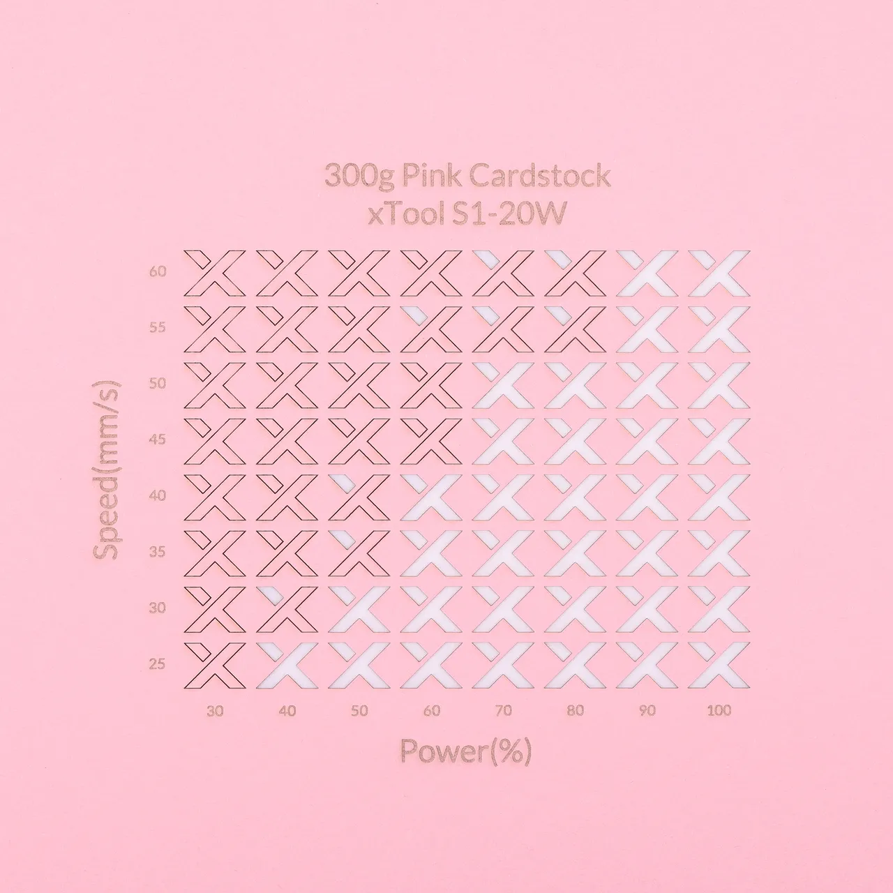 Pink Cardstock-9oz(300g) test grid