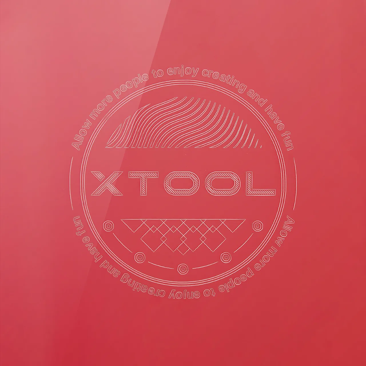 Red Metal Business Card test grid