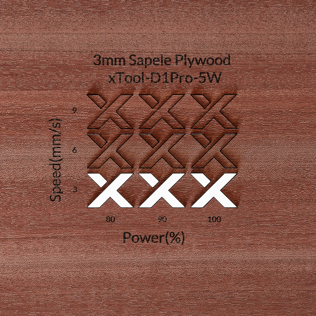 1/8"(3mm) Sapele Plywood test grid