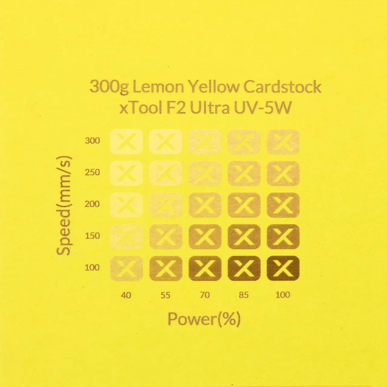 Lemon Yellow Cardstock-9oz(300g) test grid