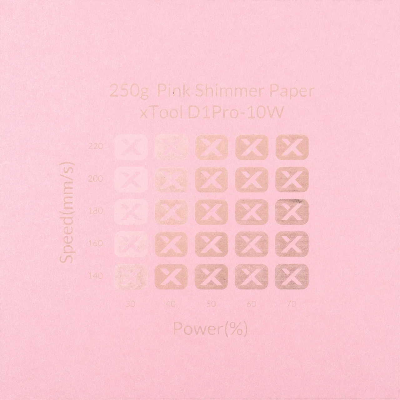 Pink Shimmer Paper-7oz(250g) test grid