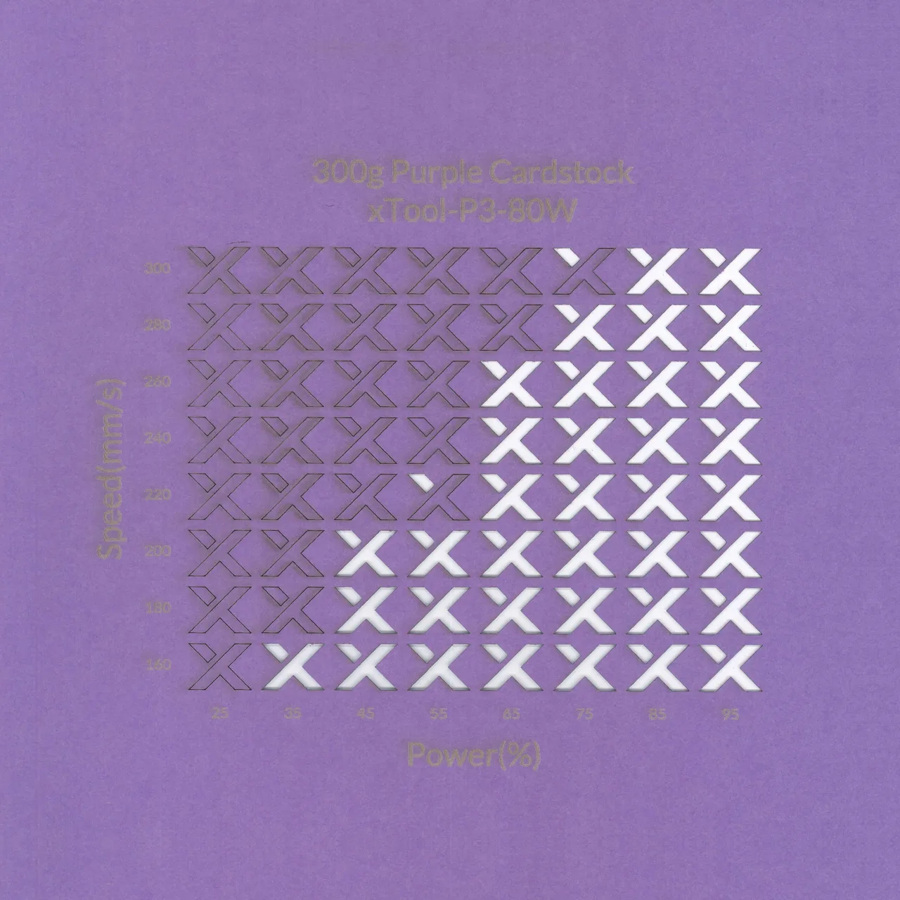 Purple Cardstock-9oz(300g) test grid
