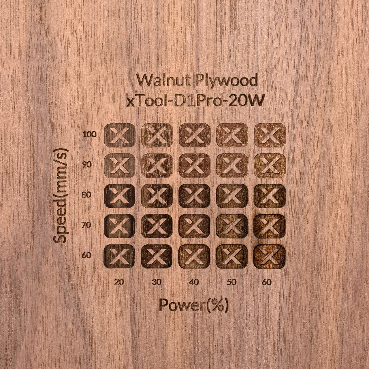 1/4"(6mm) Walnut Plywood test grid