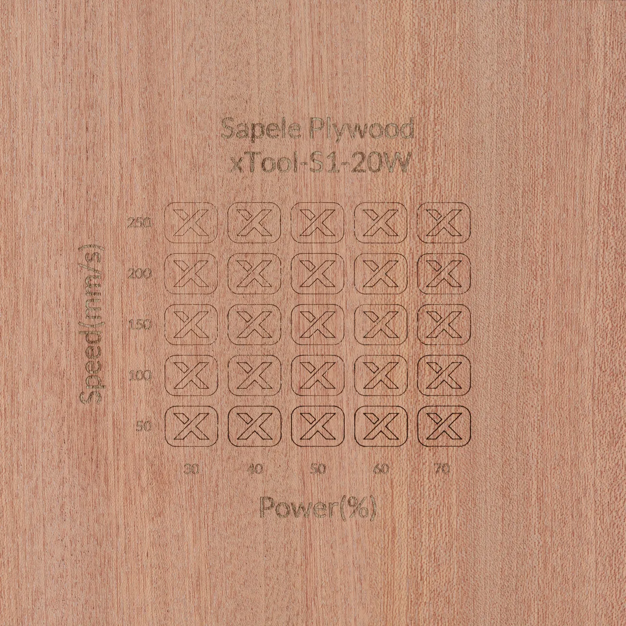 1/8"(3mm) Sapele Plywood test grid