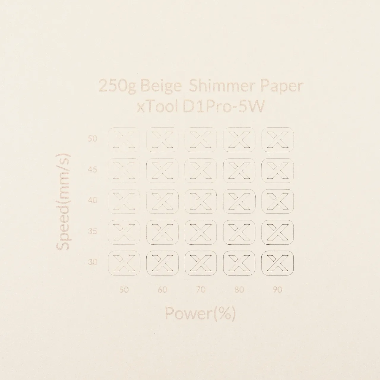 Beige Shimmer Paper-7oz(250g) test grid
