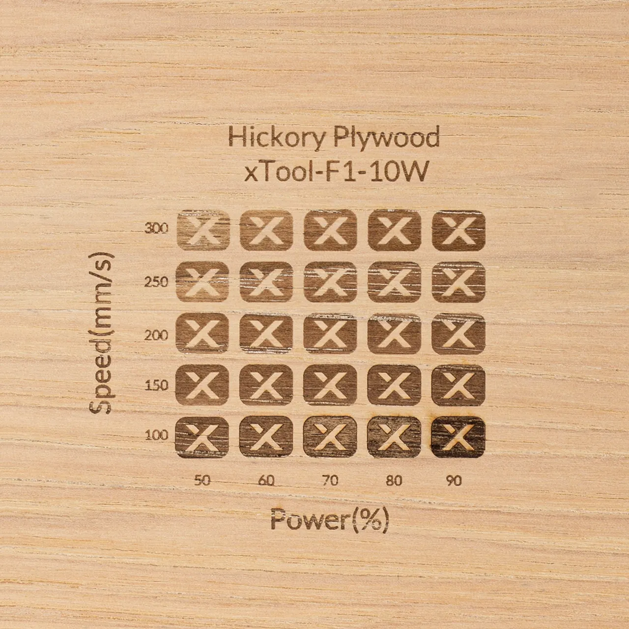 1/8"(3mm) Hickory Plywood test grid