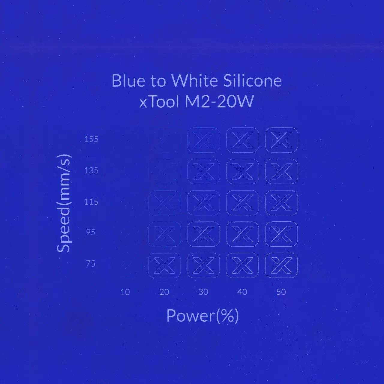 Blue to White Silicone test grid