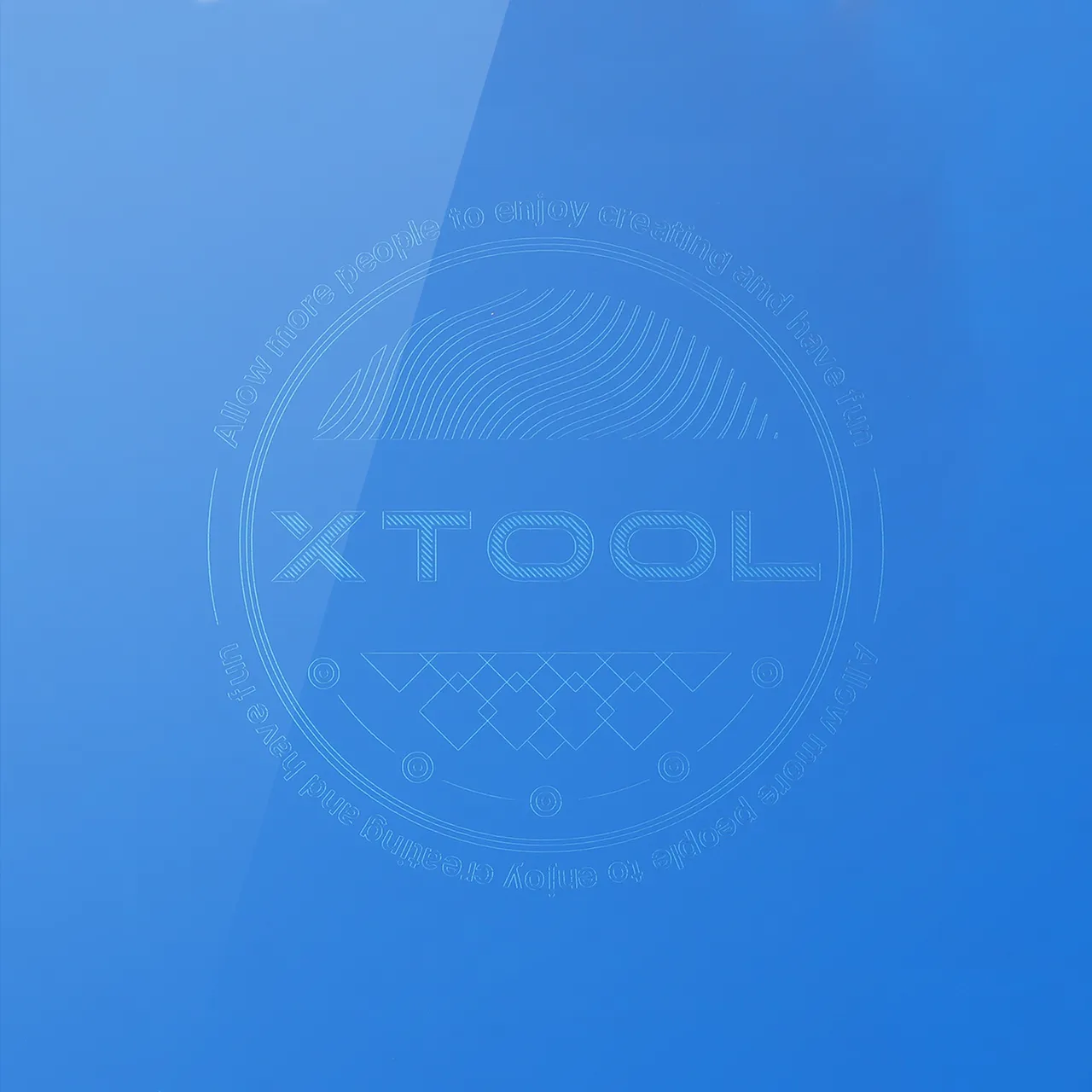 1/8"(3mm) Blue Mirror Acrylic test grid