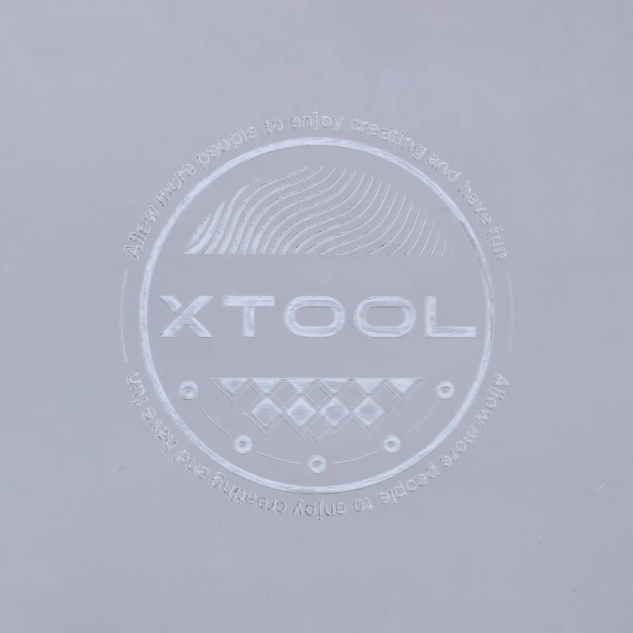 Grey Laser Engraving Rubber Sheet test grid