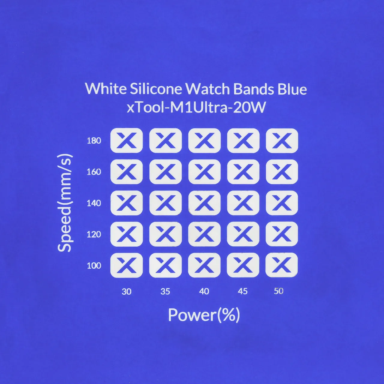 Blue to White Silicone test grid