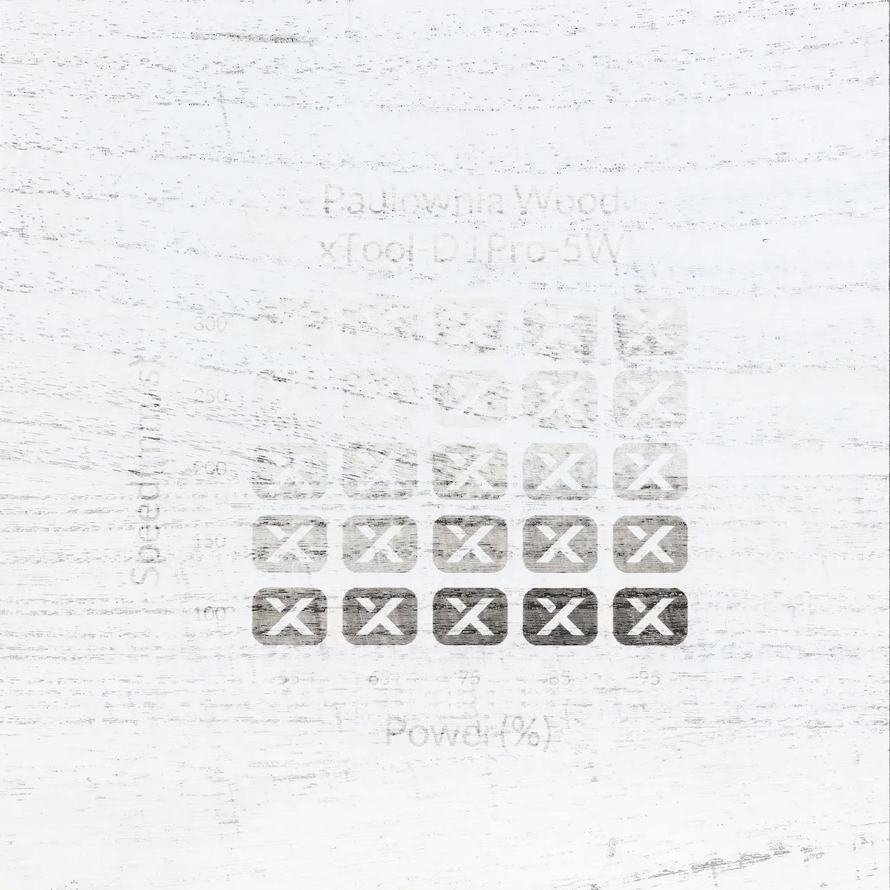 Distressed White Painted Paulownia Wood test grid