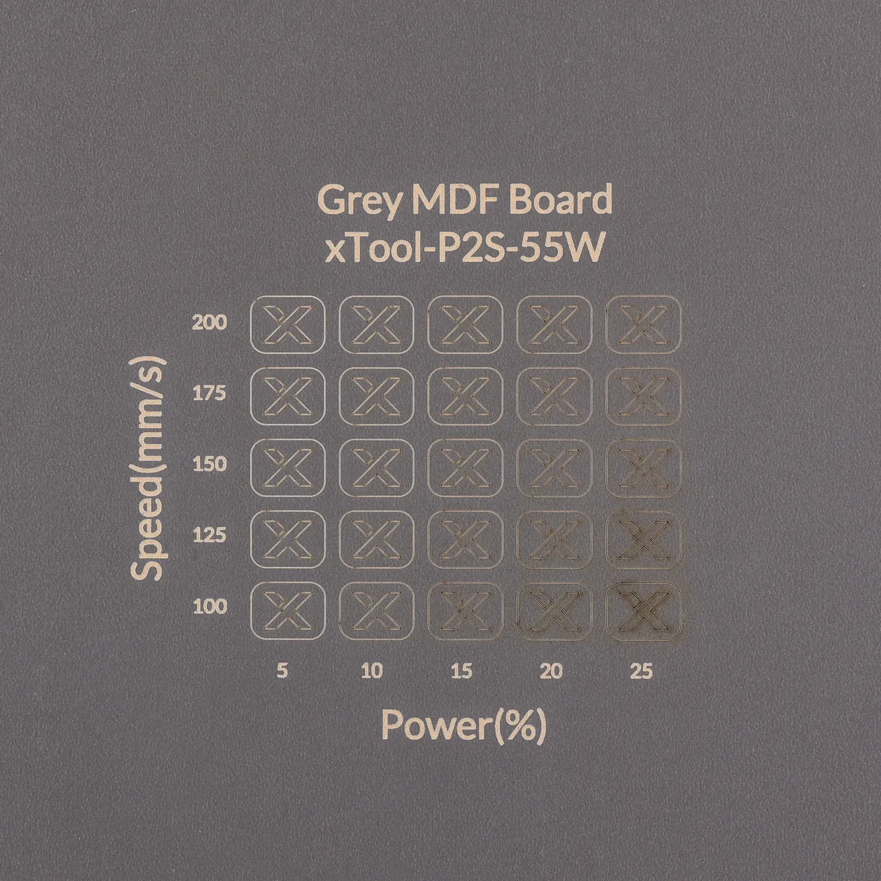 1/8"(3mm) Grey MDF Board test grid