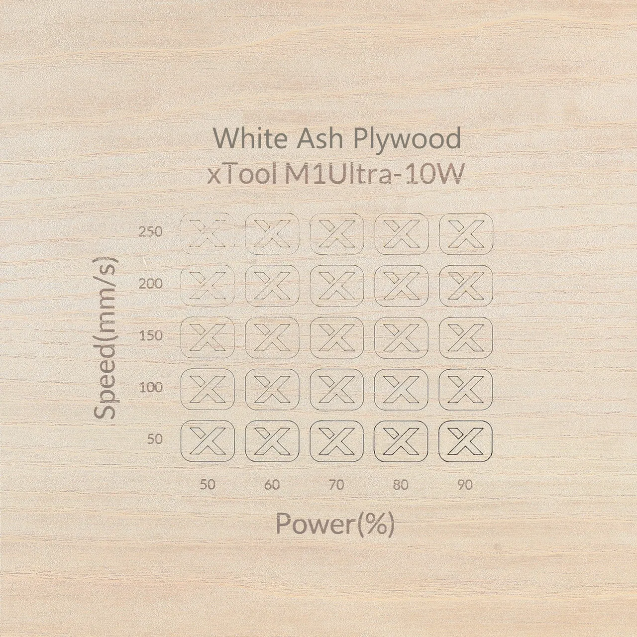 1/4"(6mm) White Ash Plywood test grid