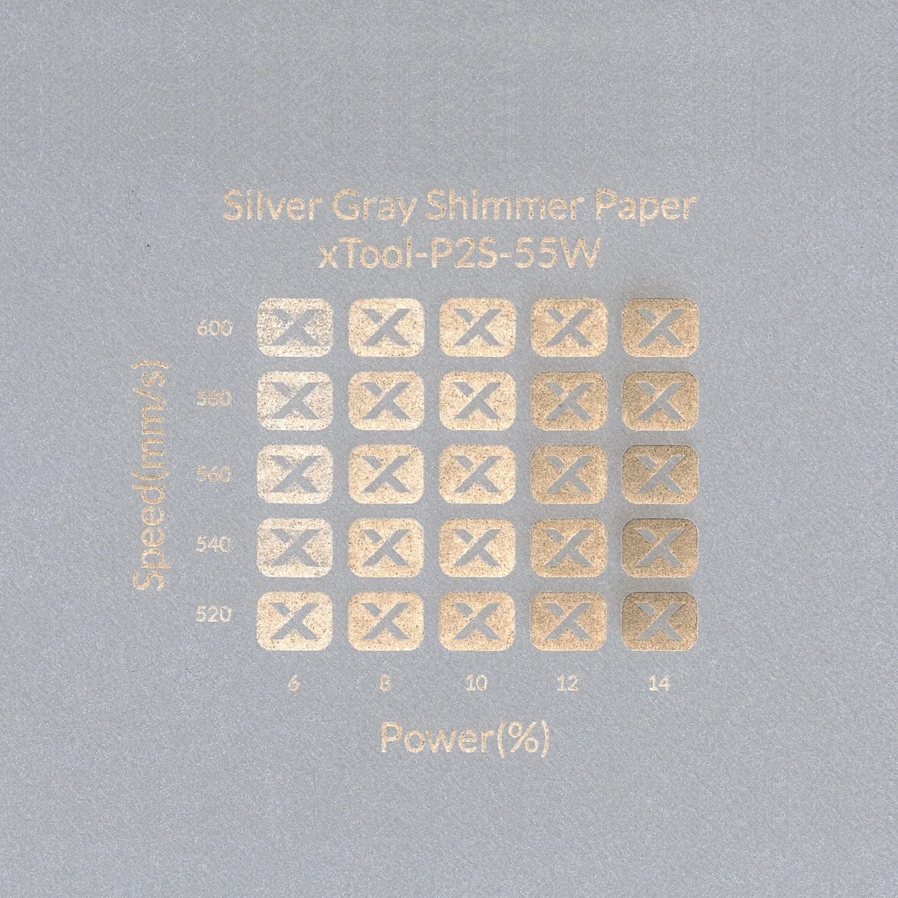 Silver Gray Shimmer Paper-7oz(250g) test grid