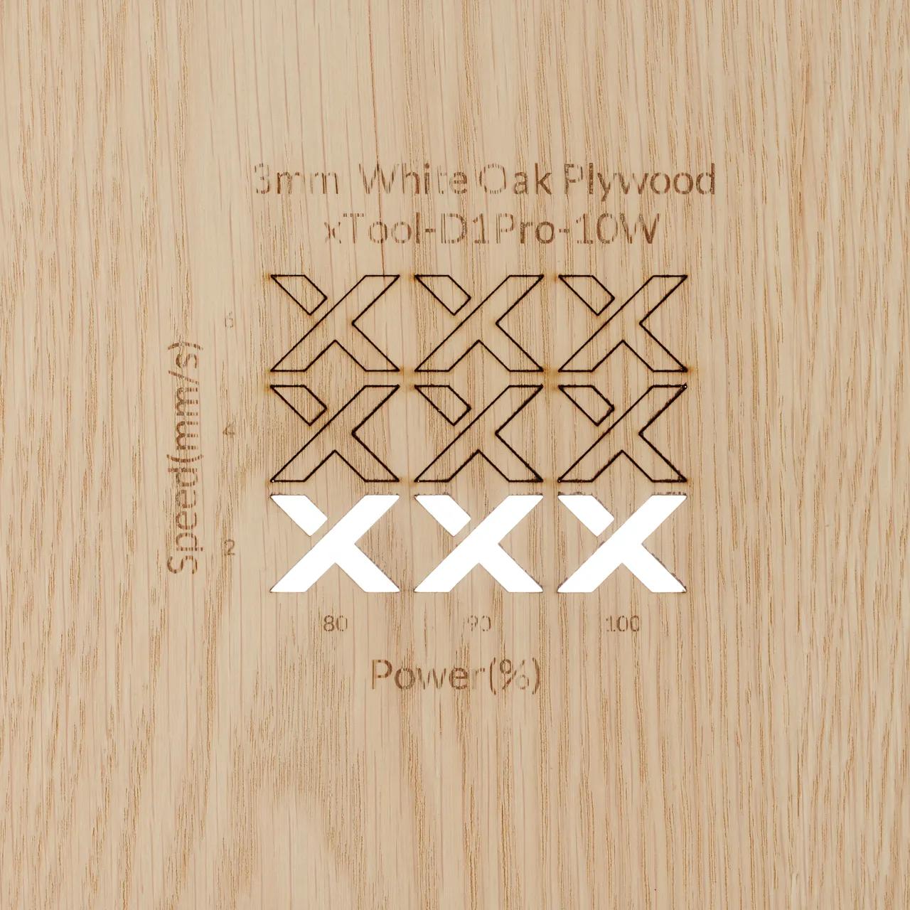 1/8"(3mm) White Oak Plywood test grid