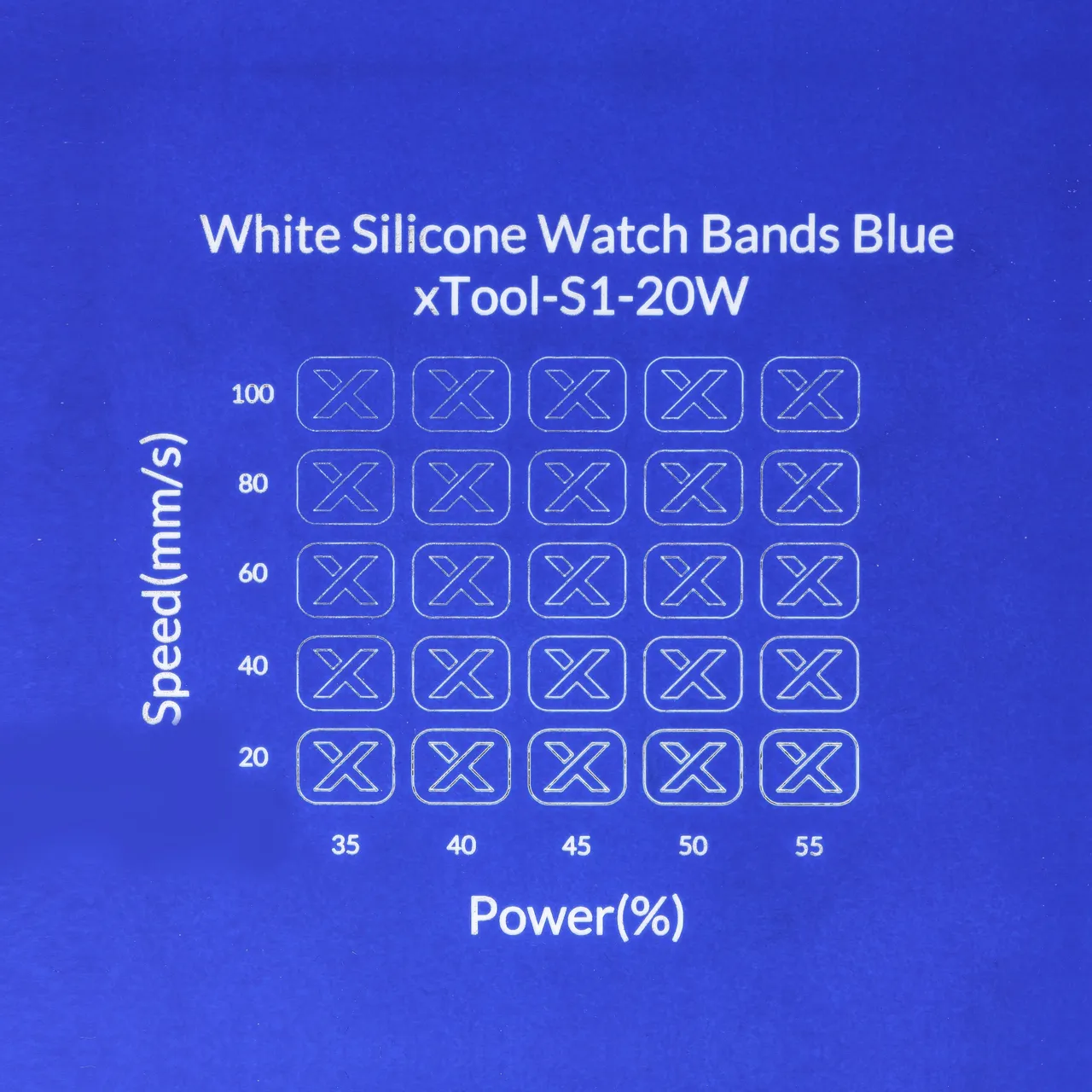Blue to White Silicone test grid