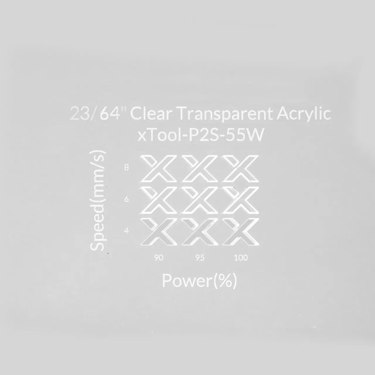 Blank Octagonal Acrylic Award Trophy test grid