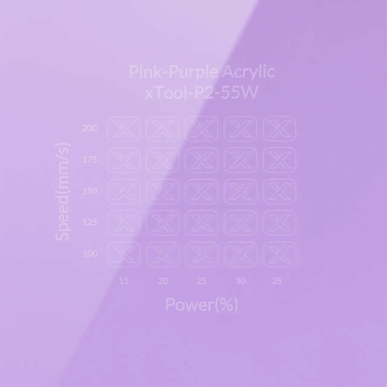 1/8"(3mm) Pink-Purple Acrylic test grid