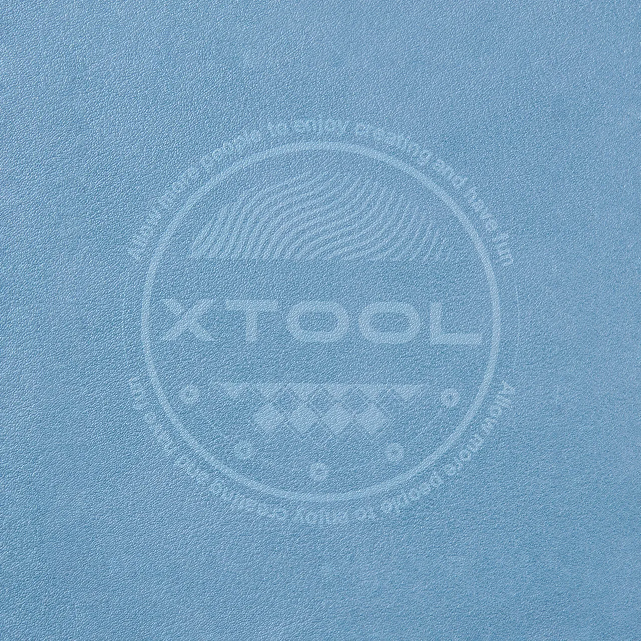 PU Leather Corner Bookmarks_Fan Sky Blue test grid
