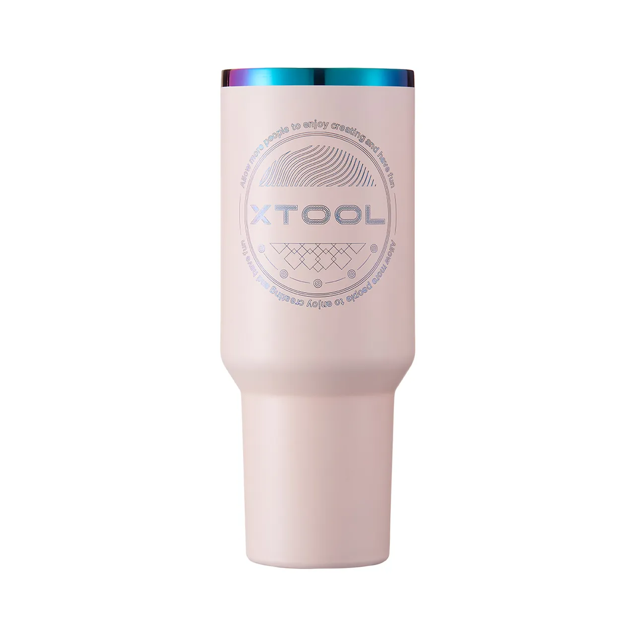 40oz(1183ml) Pink to Iridescent Glow in the Dark Tumbler with Removable Handle