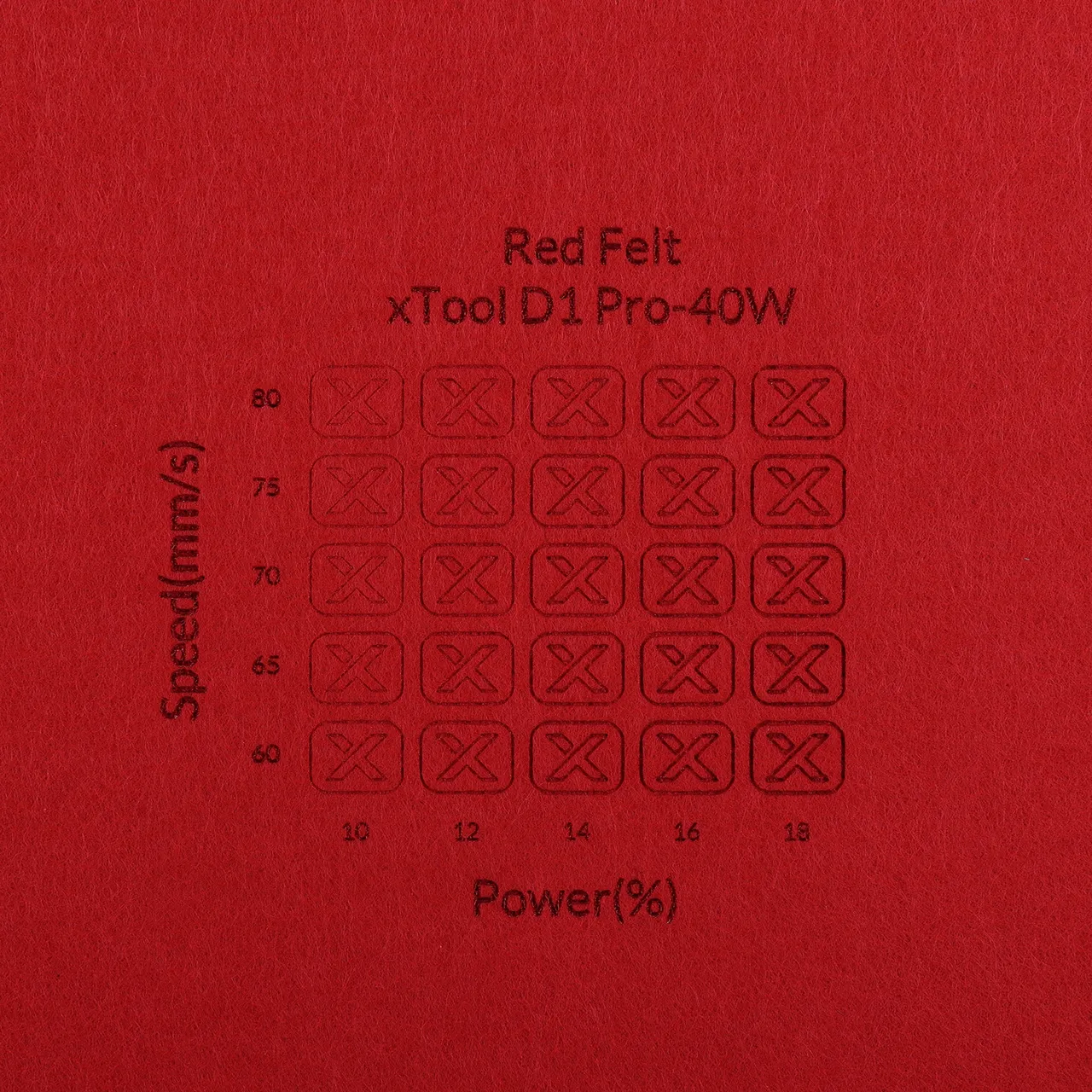 1/8"(3mm) Red Felt test grid
