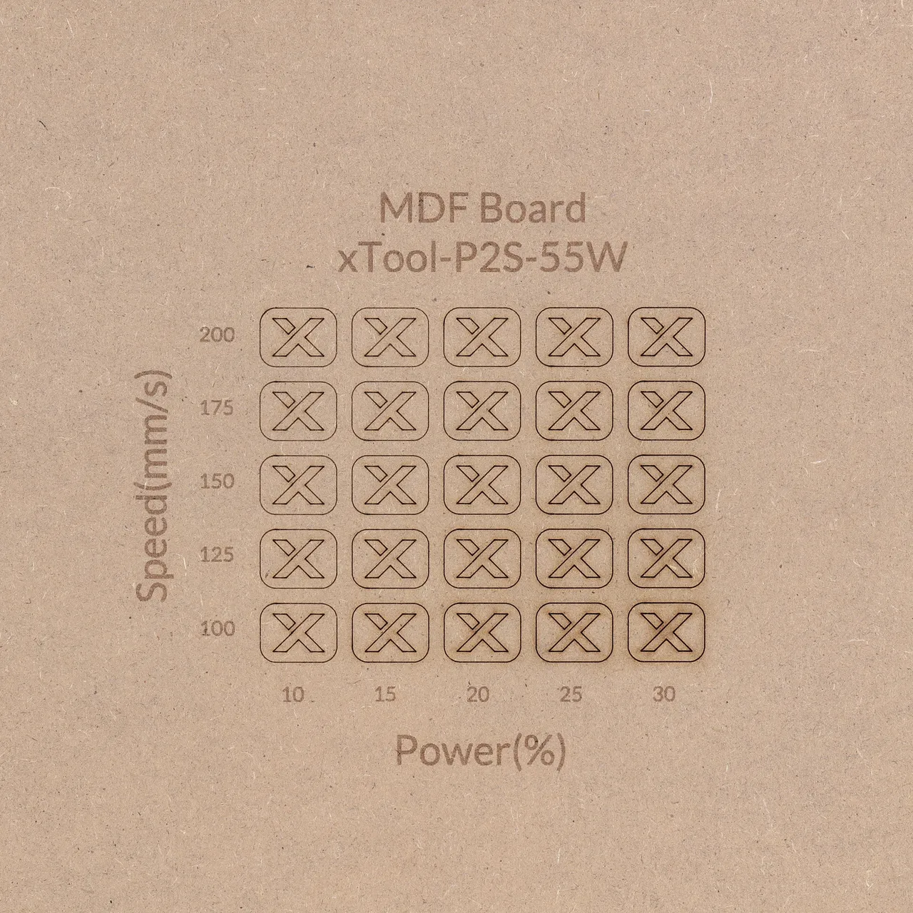 1/4"(6mm) MDF test grid