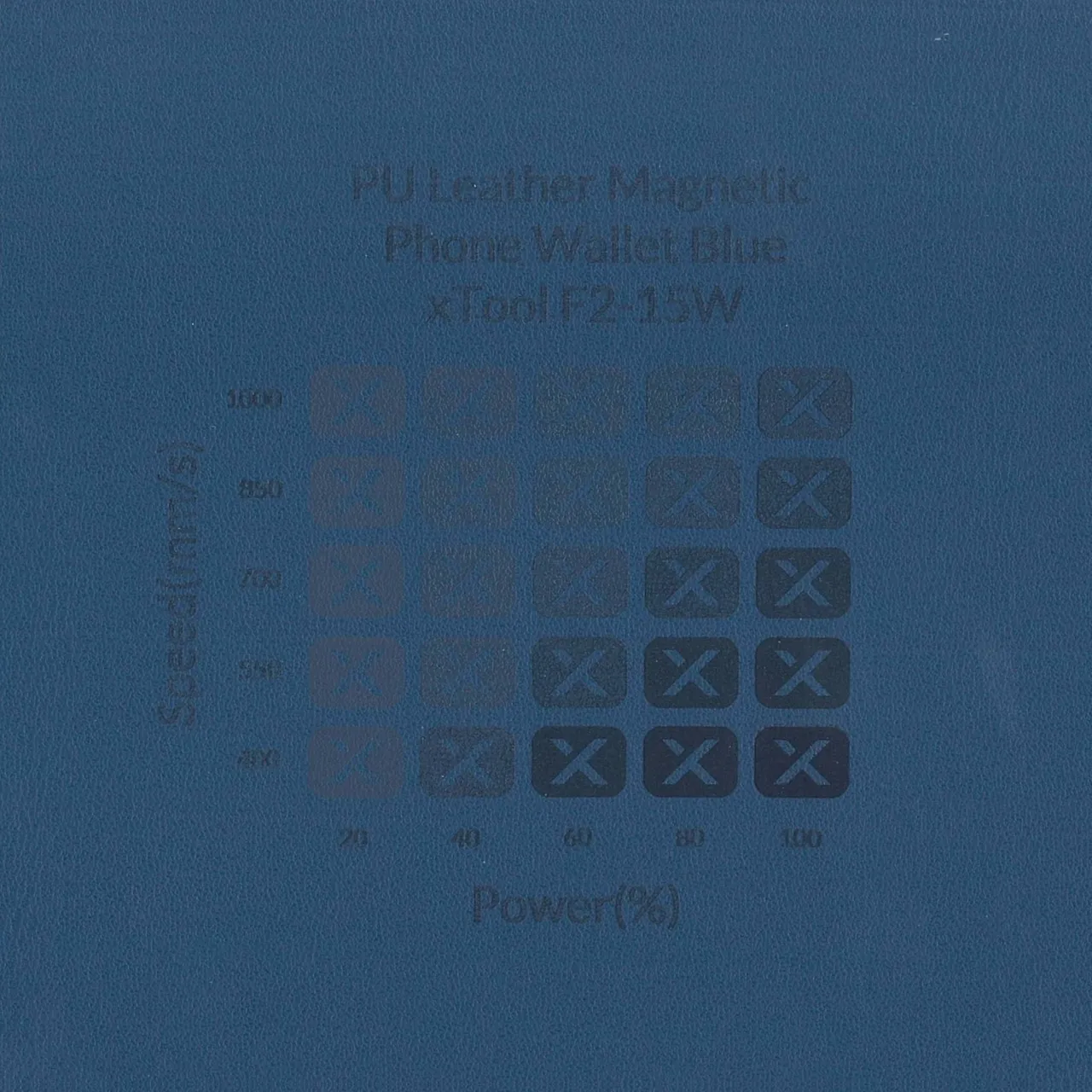 Blue PU Leather Magnetic Phone Wallet test grid