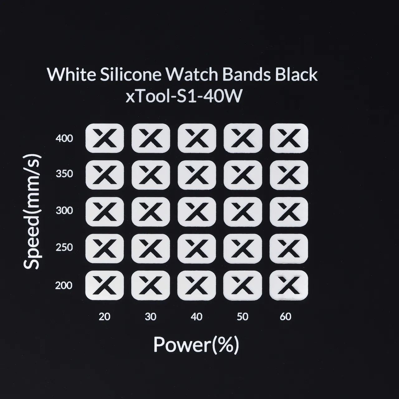 Black to White Silicone test grid