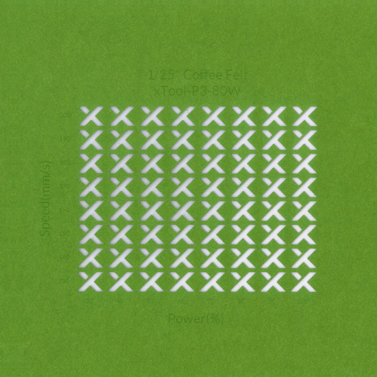 3/64"(1mm) Army Green Felt test grid