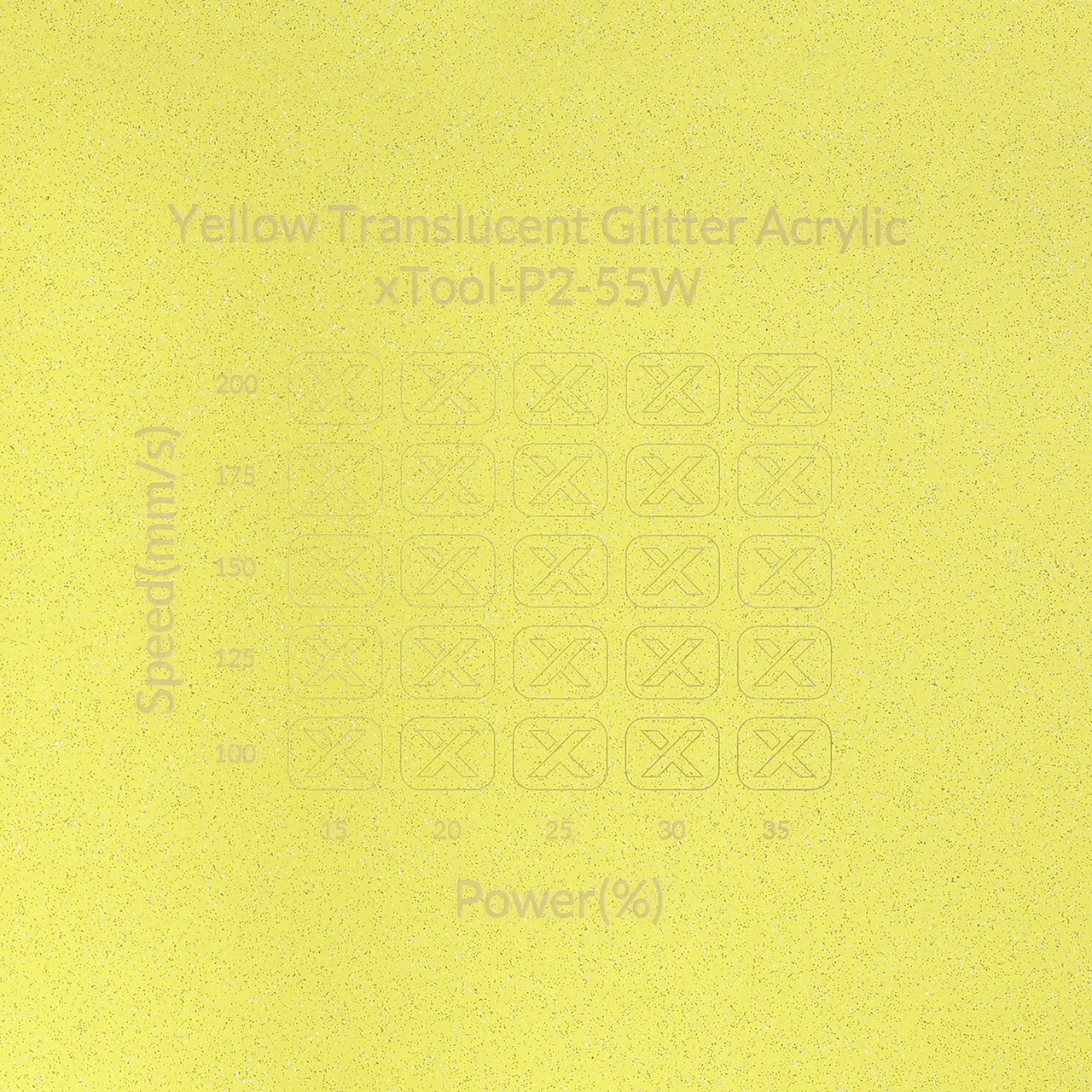 1/8"(3mm) Yellow Translucent Glitter Acrylic