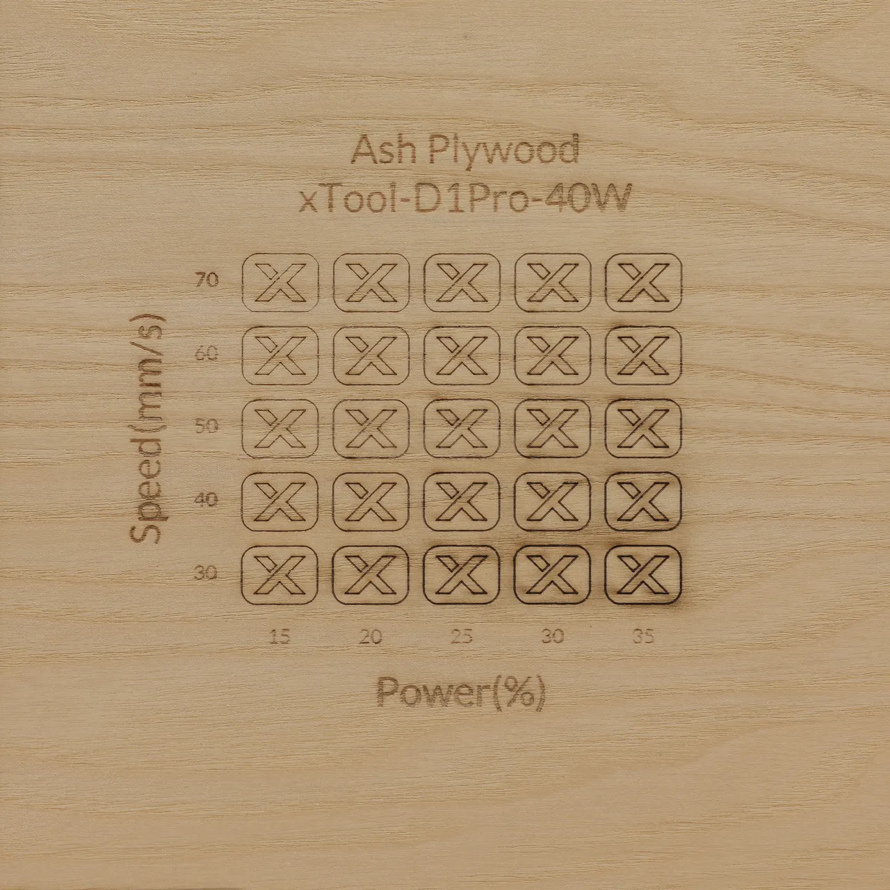 1/8"(3mm) White Ash Plywood test grid